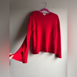 Bianco & Blu Made in Italy Red Merino Wool Cashmere Other Blend Womens Sweater